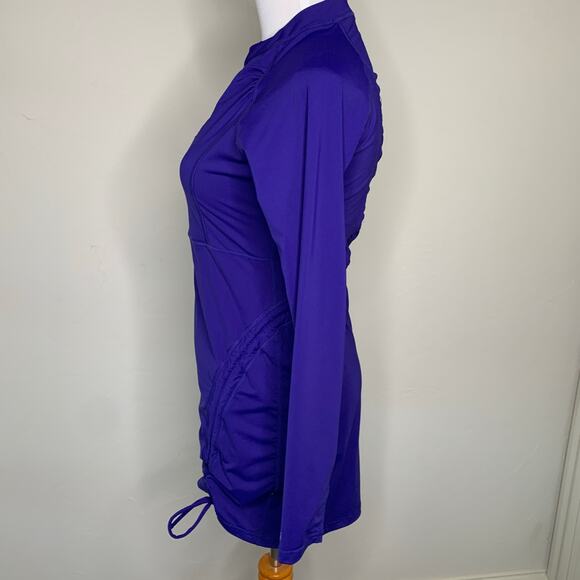 Athleta Tidal Ruched Rash Guard Cover Up Purple Size Small - Picture 7 of 9